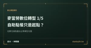 麥當勞數位轉型系列 1/5：自助點餐只是起點