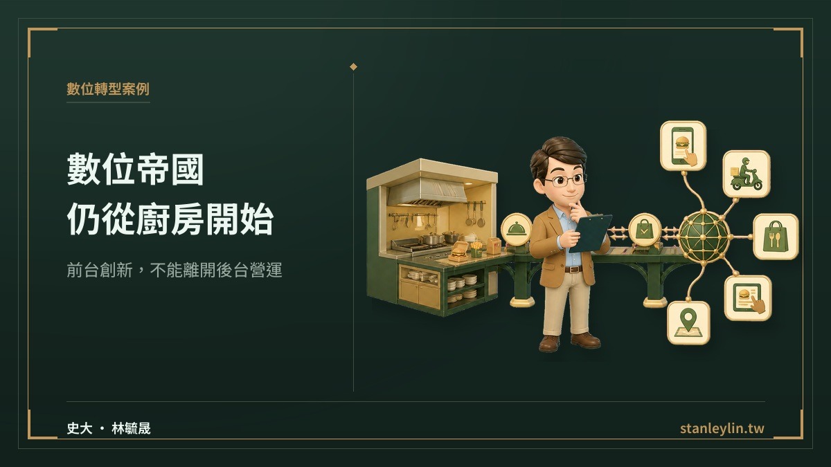 史大 Q 版連接實體廚房與數位服務網,檢查前台承諾能否交付